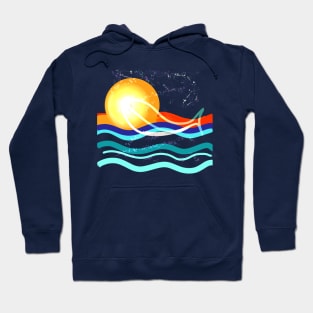 Aesthetic Whale, Sunset, Ocean Hoodie